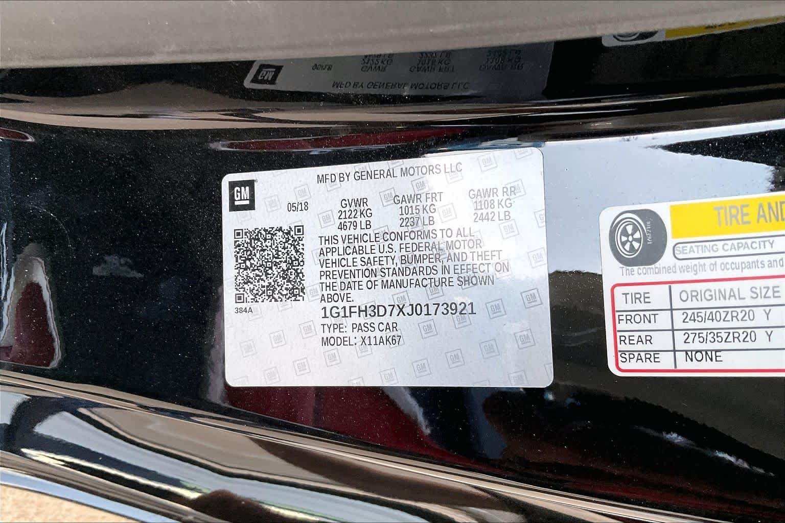 Used 2018 Mosaic Black Metallic Chevrolet 2SS image 33