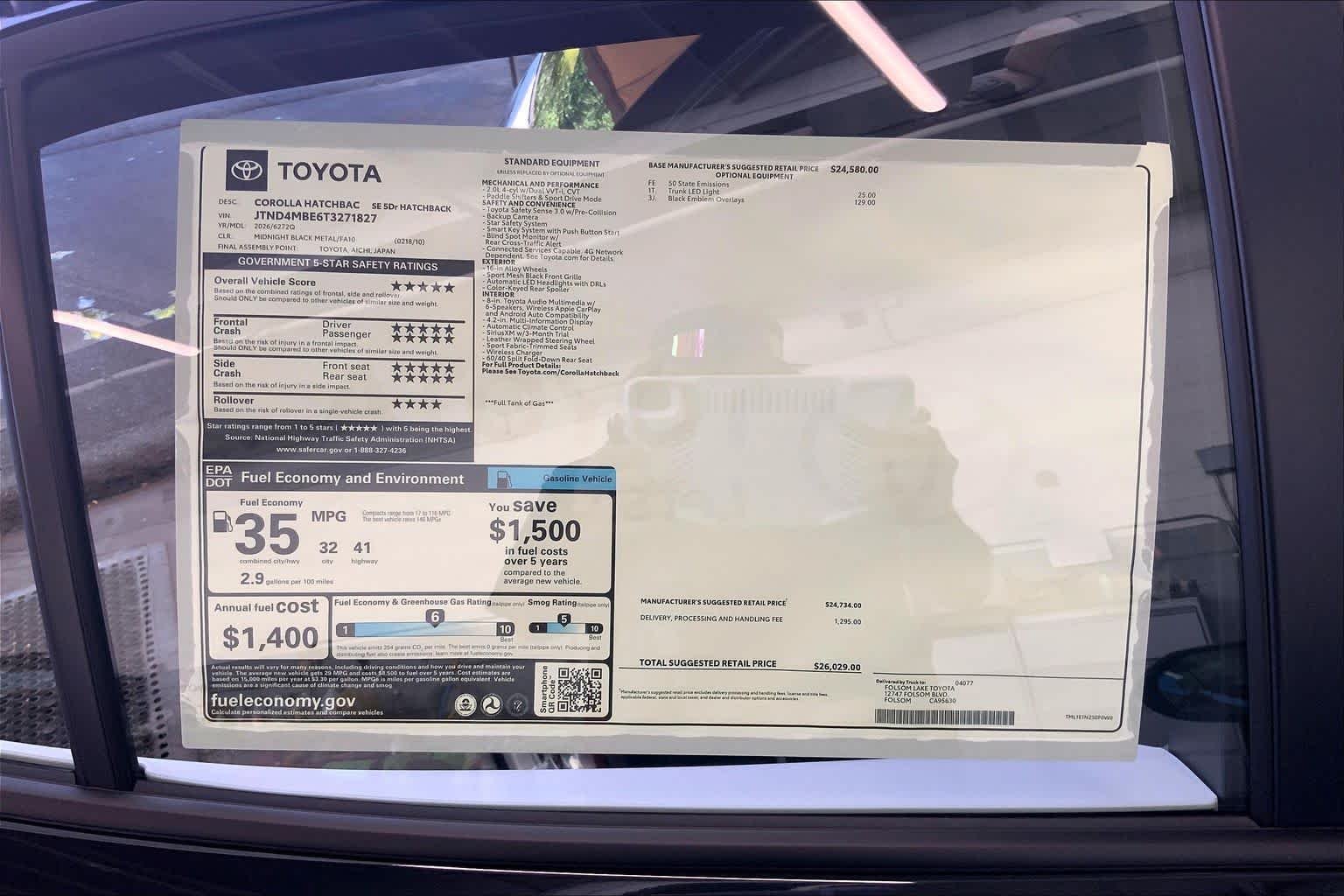 New 2026 Midnight Black Metallic Toyota SE image 20