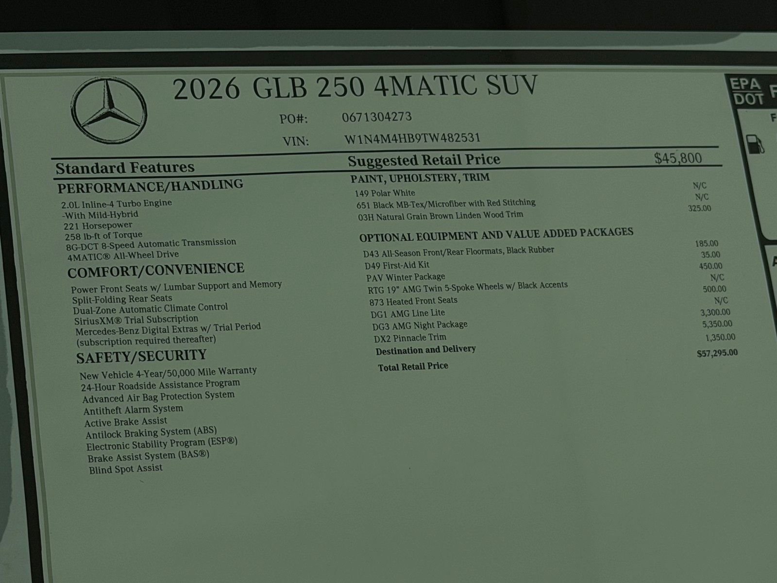 New 2026 Polar White Mercedes-Benz GLB 250 image 24
