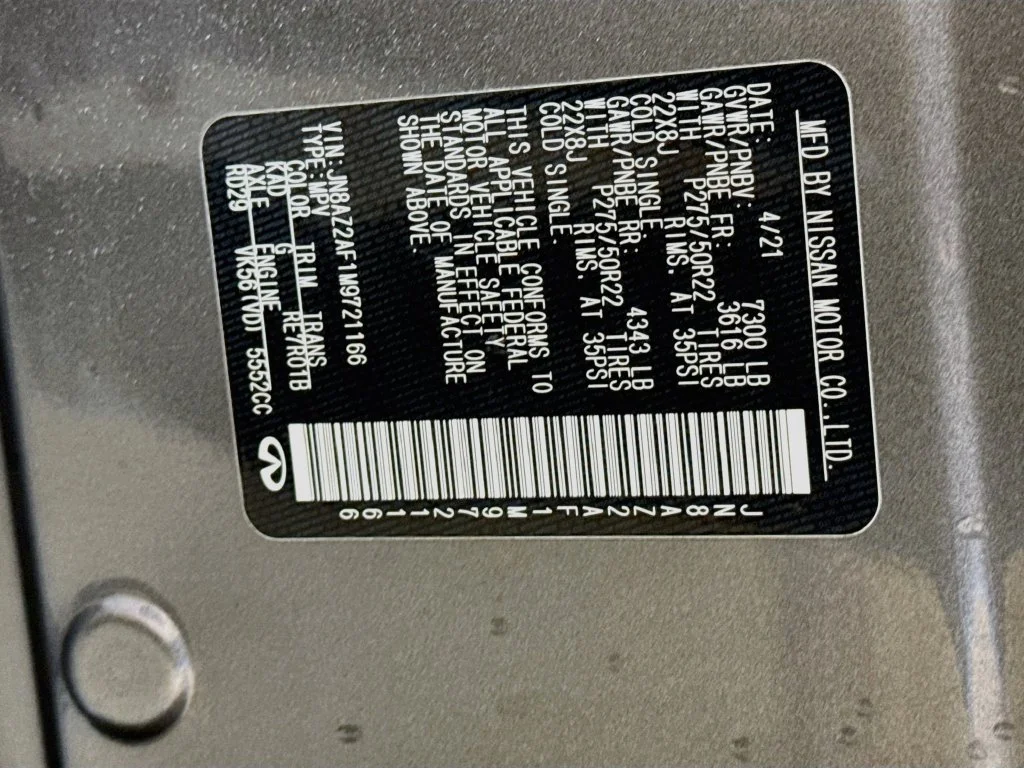 Certified Used 2021 Gray INFINITI Premium Select image 45