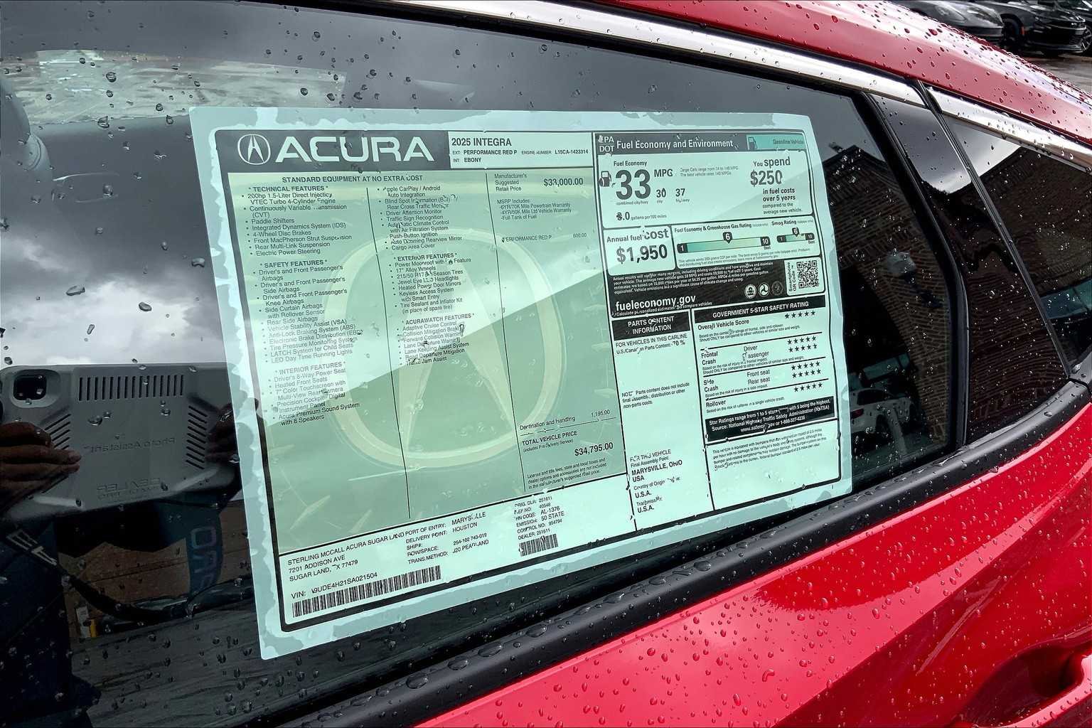 New 2025 Performance Red Pearl Acura  image 22