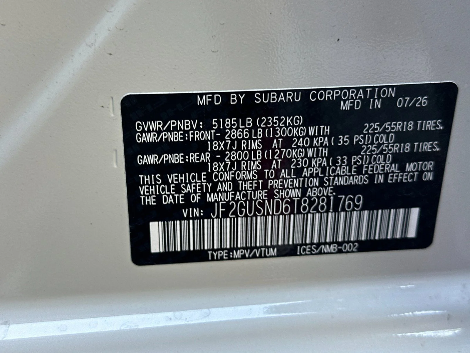 New 2026 CRYSTAL WHITE PEARL Subaru Limited Hybrid image 29