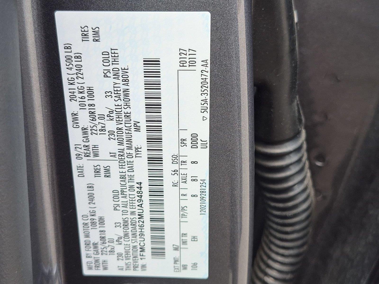 Used 2021 Carbonized Gray Metallic Ford SEL image 39