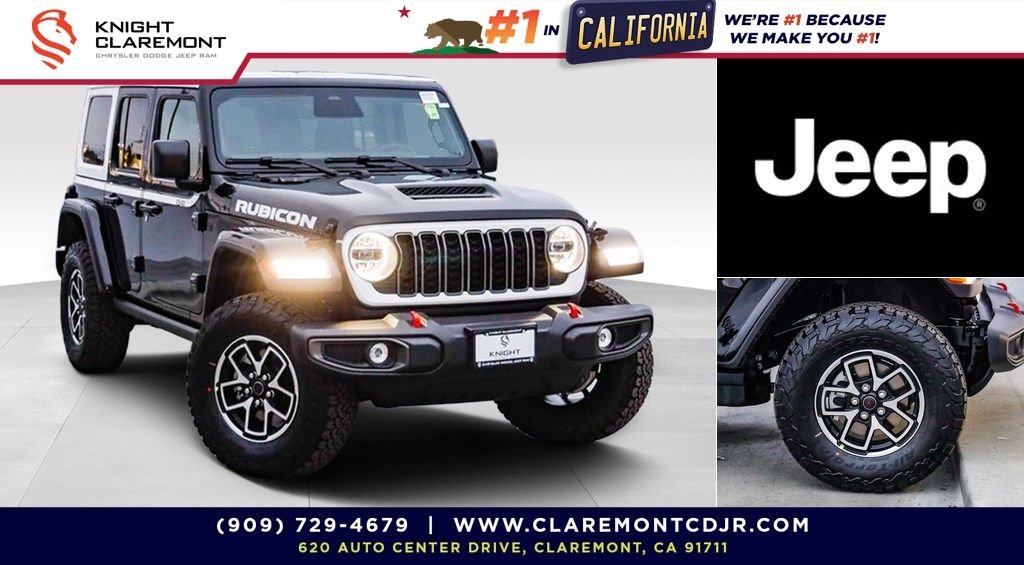 New 2026 Black Clearcoat Jeep Rubicon image 1