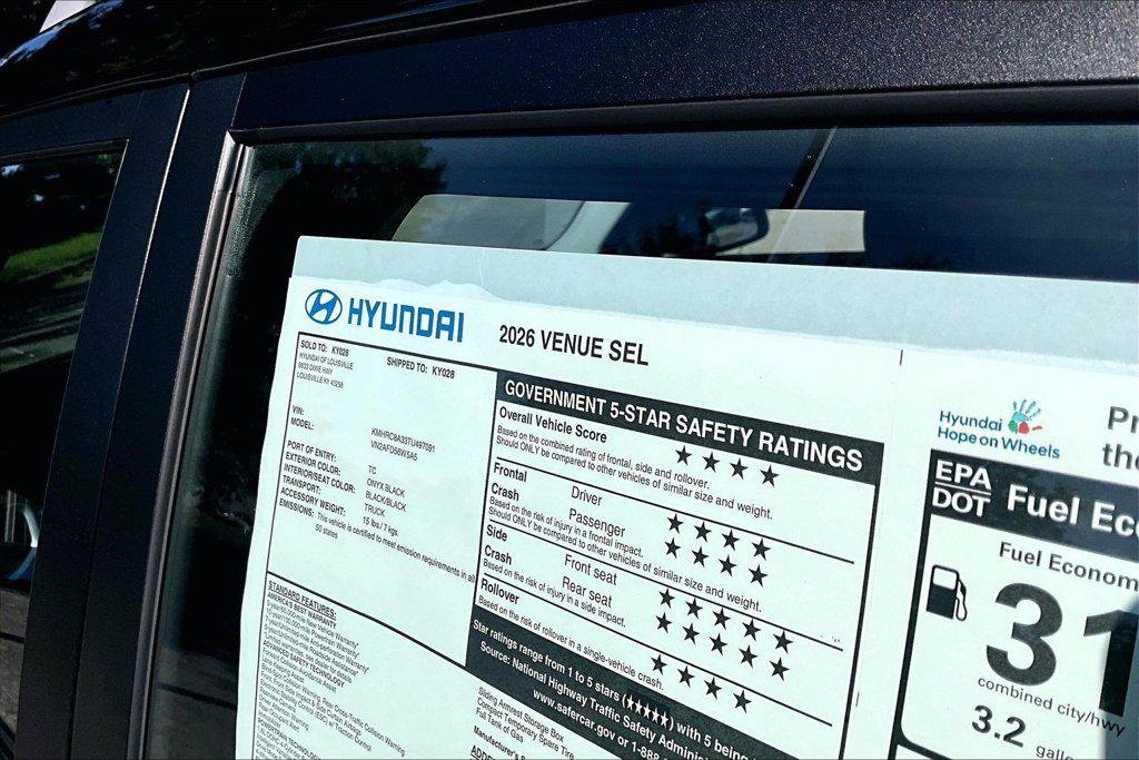 New 2026 Onyx Black Hyundai SEL image 14