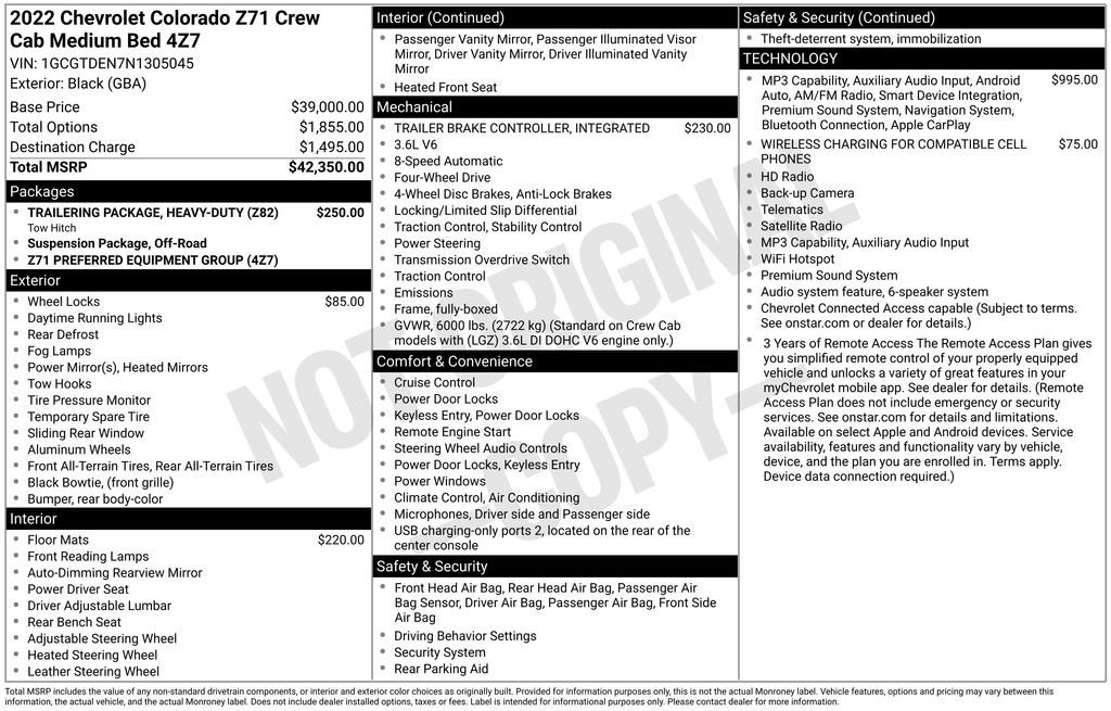 Used 2022 Black Chevrolet Z71 image 45
