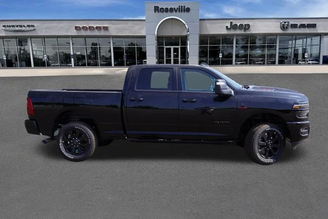 New 2026 Diamond Black Crystal Pearl-Coat Exterior Paint RAM Laramie image 2