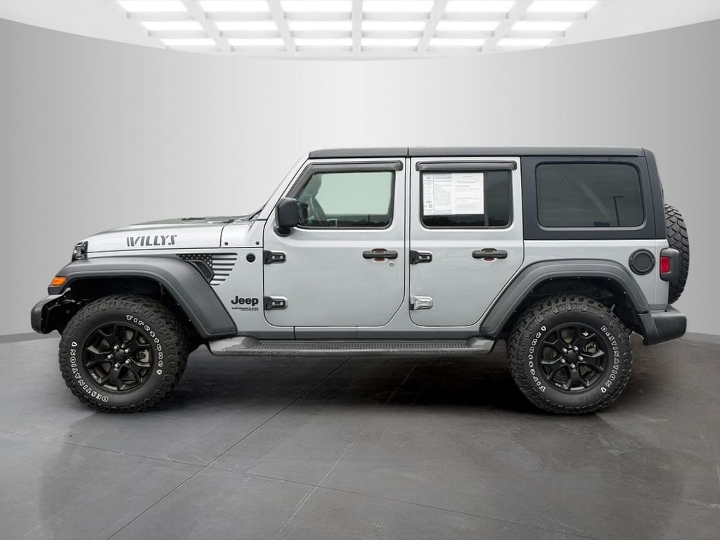 Used 2021 Silver Jeep Unlimited Willys image 3