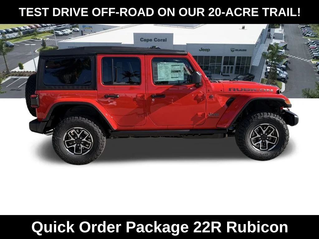 New 2026 Firecracker Red Clear-Coat Exterior Paint Jeep Rubicon image 3