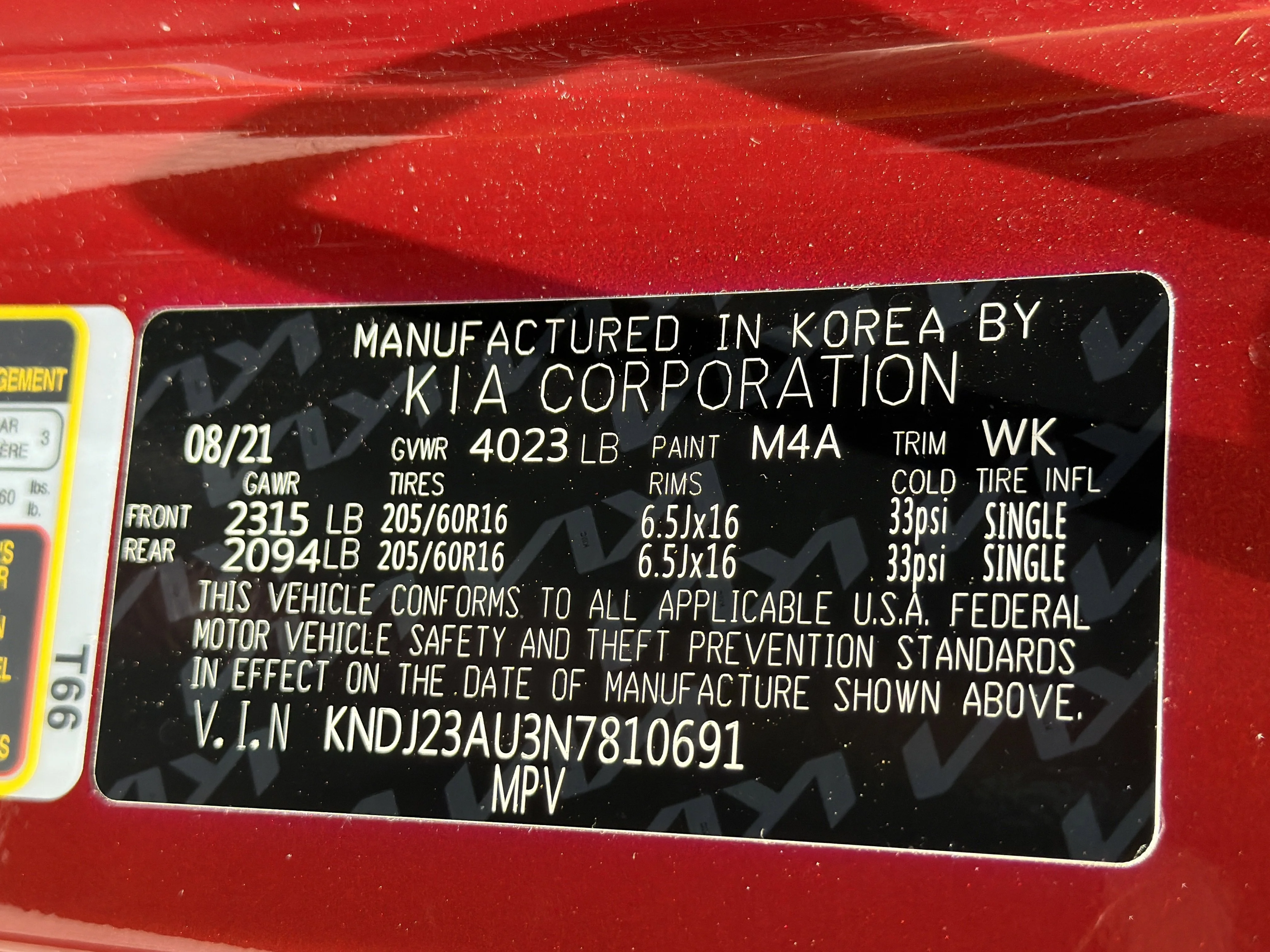 Used 2022 Mars Orange Kia LX image 29