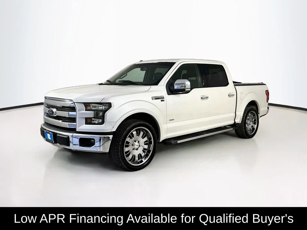 Used 2015 White Platinum Clearcoat Metallic Ford Lariat image 3