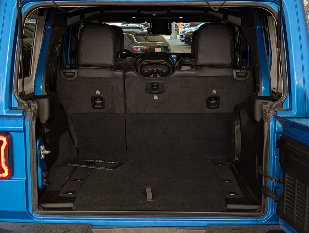 Used 2024 Blue Jeep Sahara - - 4x4 - Leather Seats - Power Soft Top - Remote Start & More! image 29