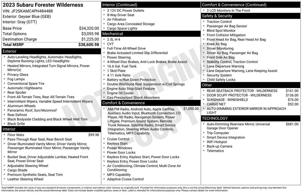 Certified Used 2023 Blue Subaru Wilderness image 10