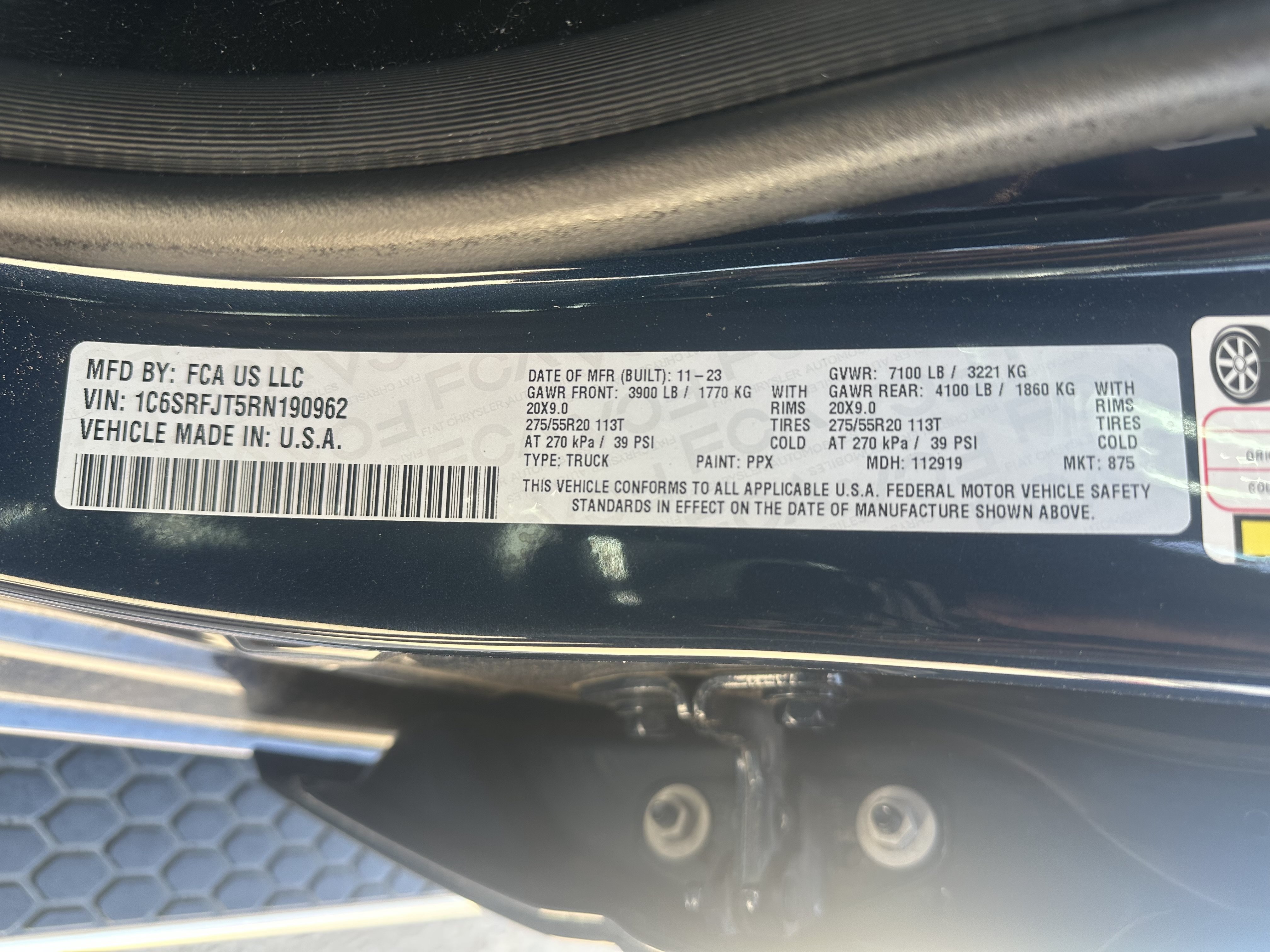 Used 2024 Patriot Blue Pearlcoat Ram Laramie image 10