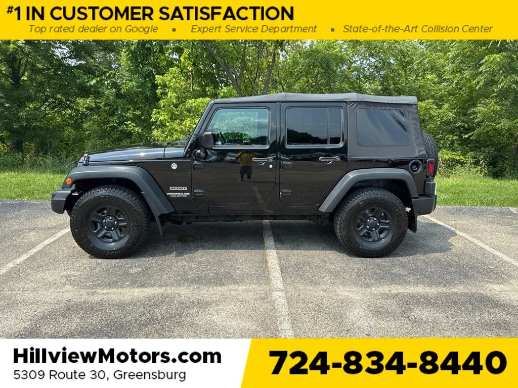 Certified Used 2016 Black Clearcoat Jeep Unlimited Sport image 2