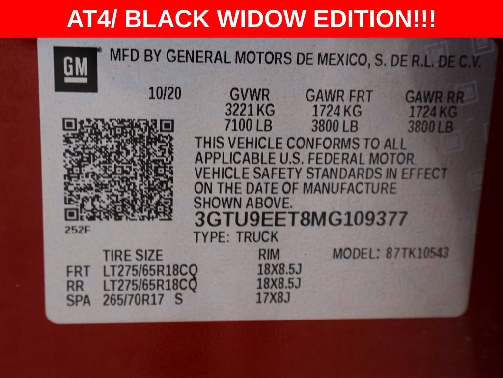 Used 2021 CAYENNE RED TINTCOAT GMC AT4 image 50