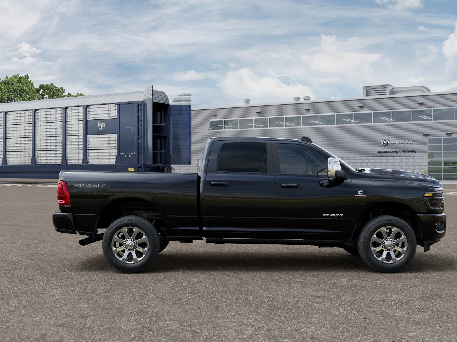 New 2027 Diamond Black Crystal Pearl-Coat Exterior Paint RAM Laramie image 12