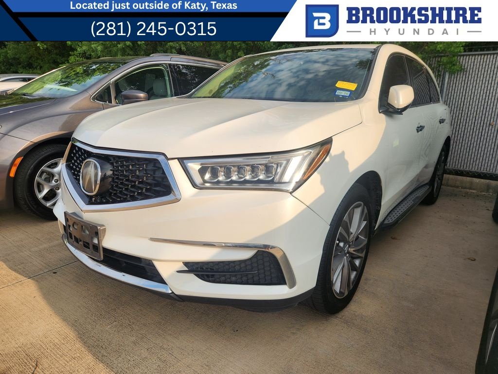 Used 2017 White Diamond Pearl Acura w/Technology Pkg image 1