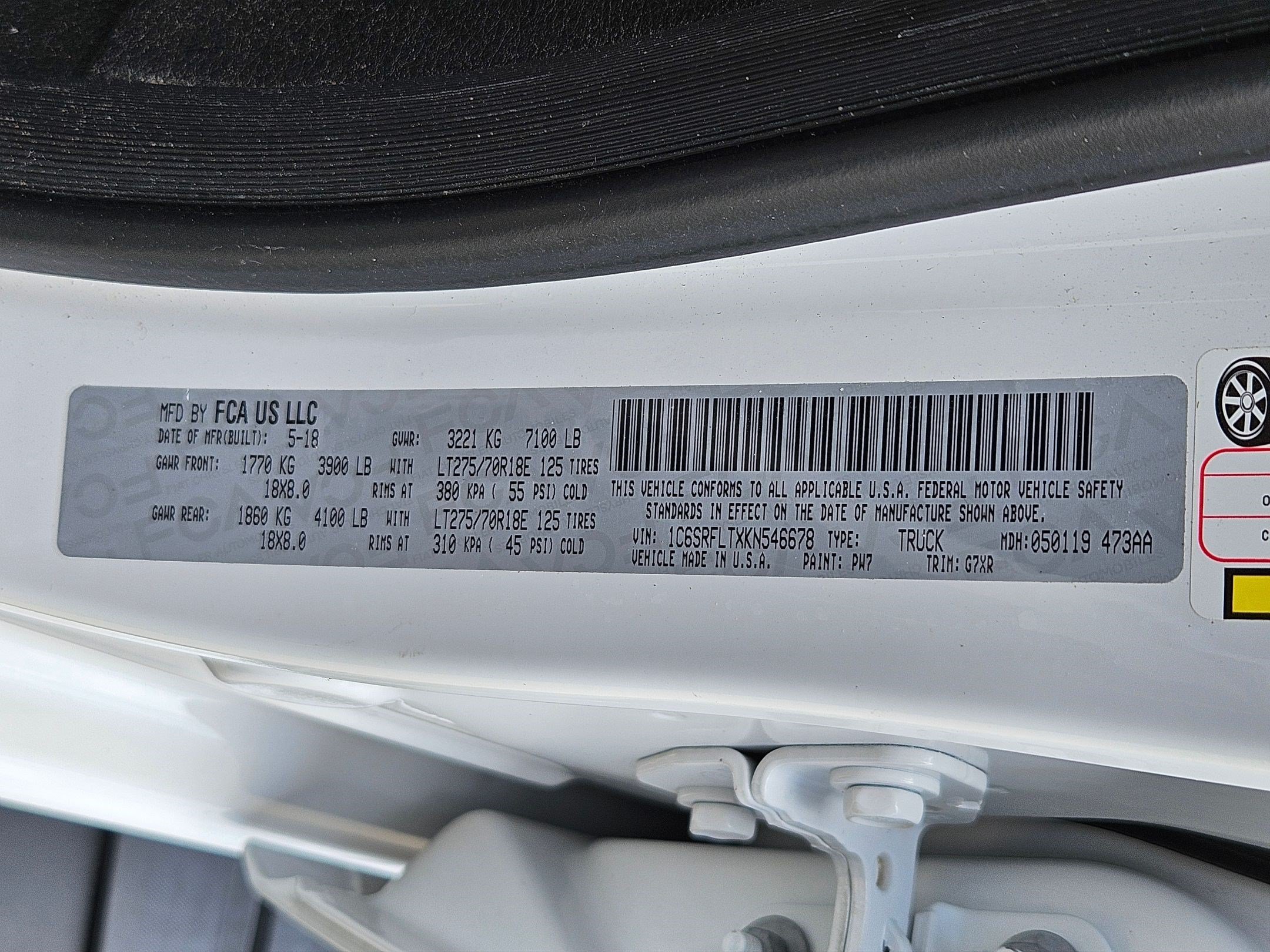 Used 2019 Bright White Clearcoat Ram Rebel image 65