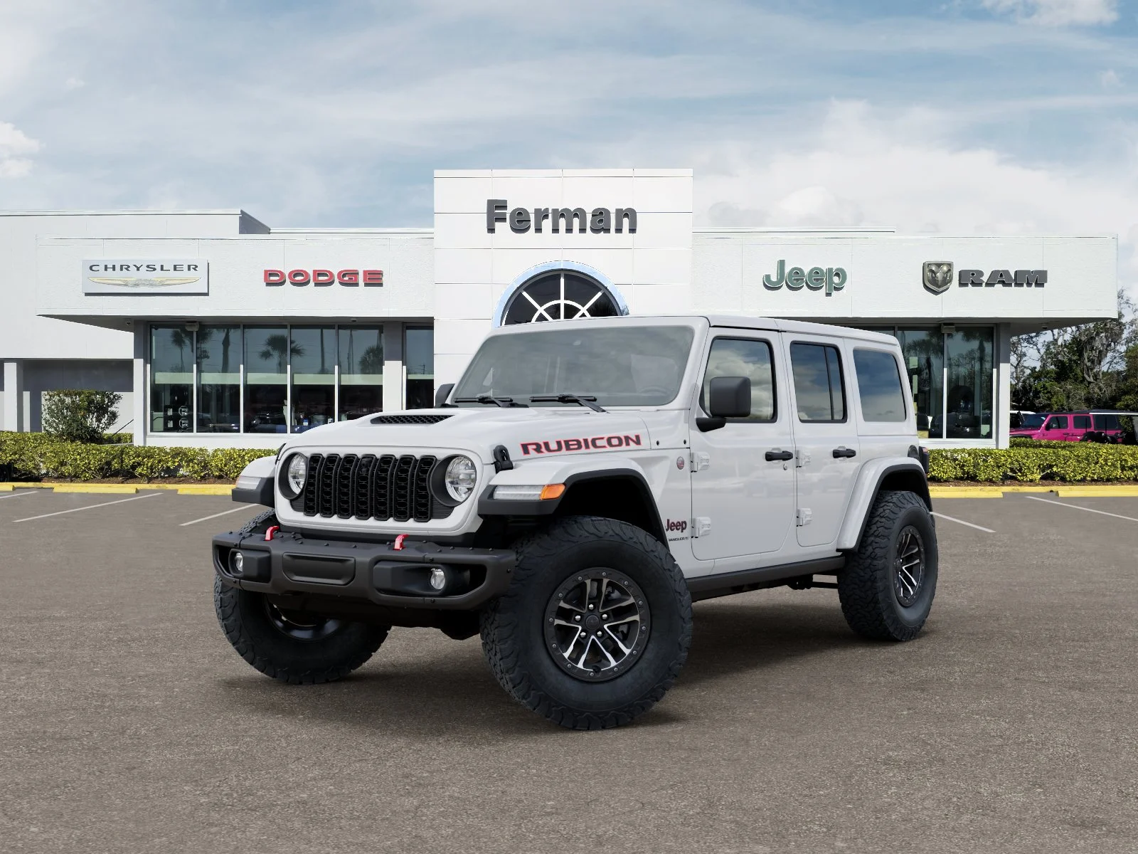 New 2026 Bright White Clear-Coat Exterior Paint Jeep Rubicon X image 2