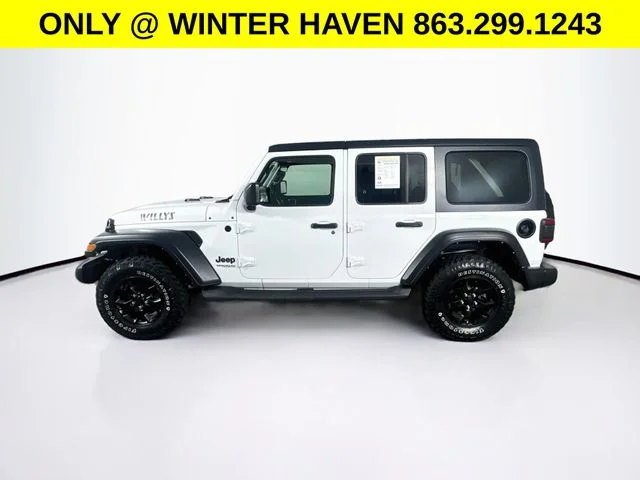Used 2021 White Jeep Unlimited Willys image 4