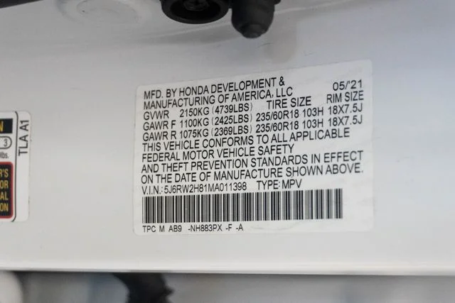 Used 2021 White Honda EX-L image 31