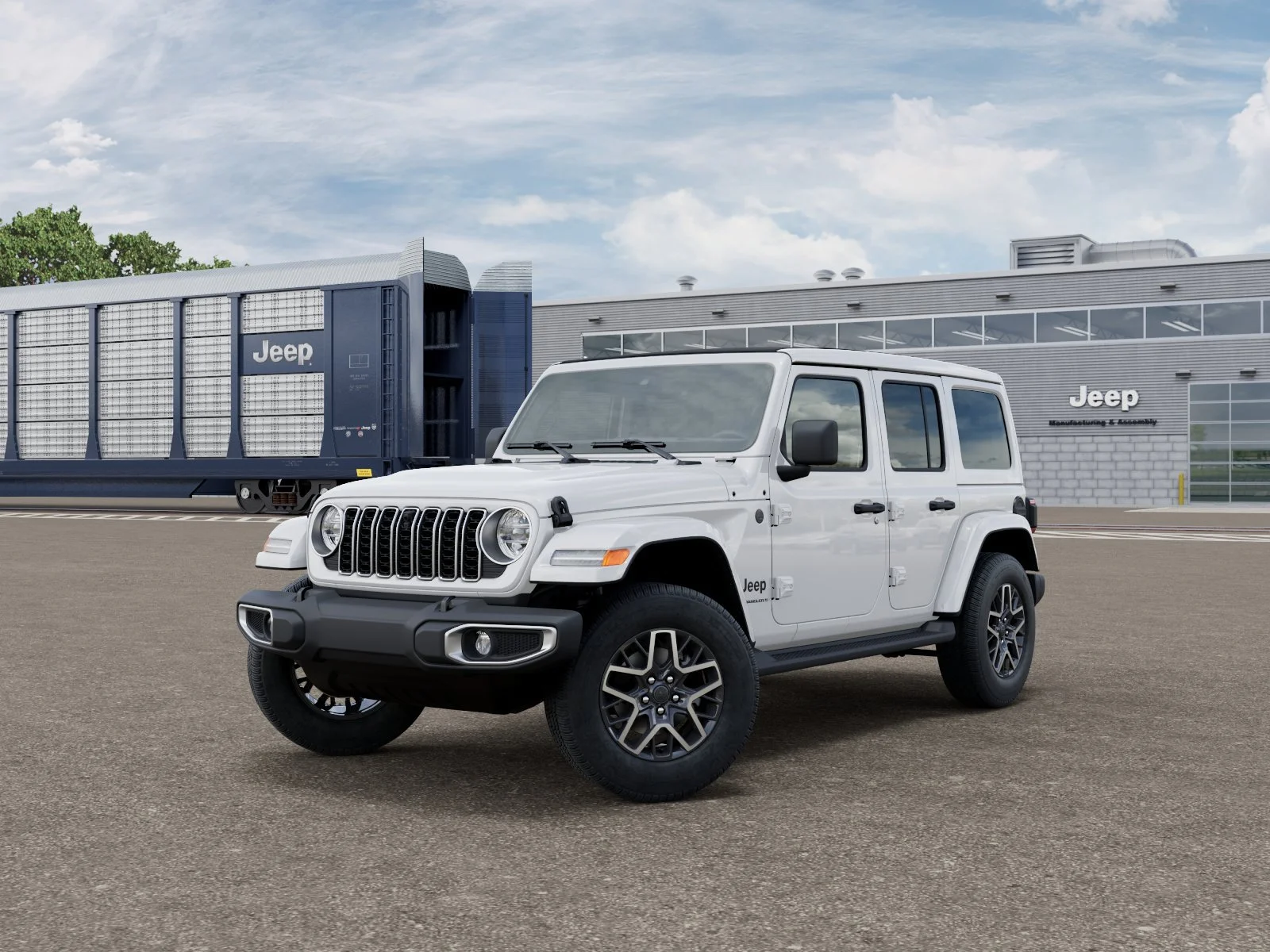 New 2026 Bright White Clear-Coat Exterior Paint Jeep Sahara image 1