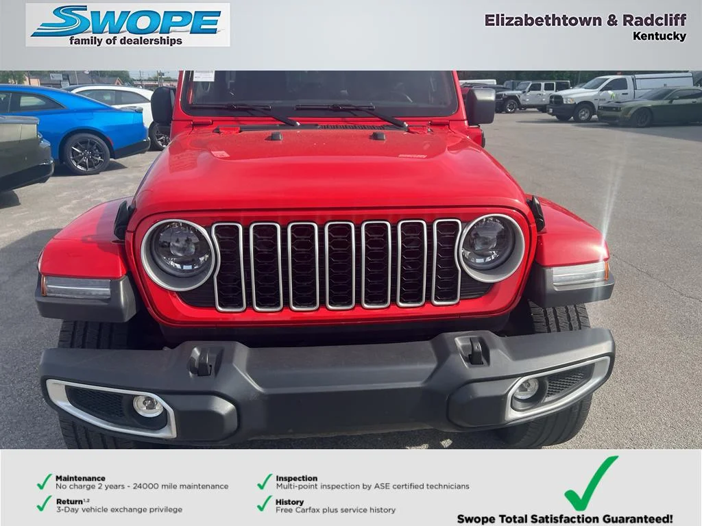Certified 2025 Jeep Wrangler 4xe Sahara 4XE with VIN 1C4RJXP69SW578427 for sale in Elizabethtown, KY