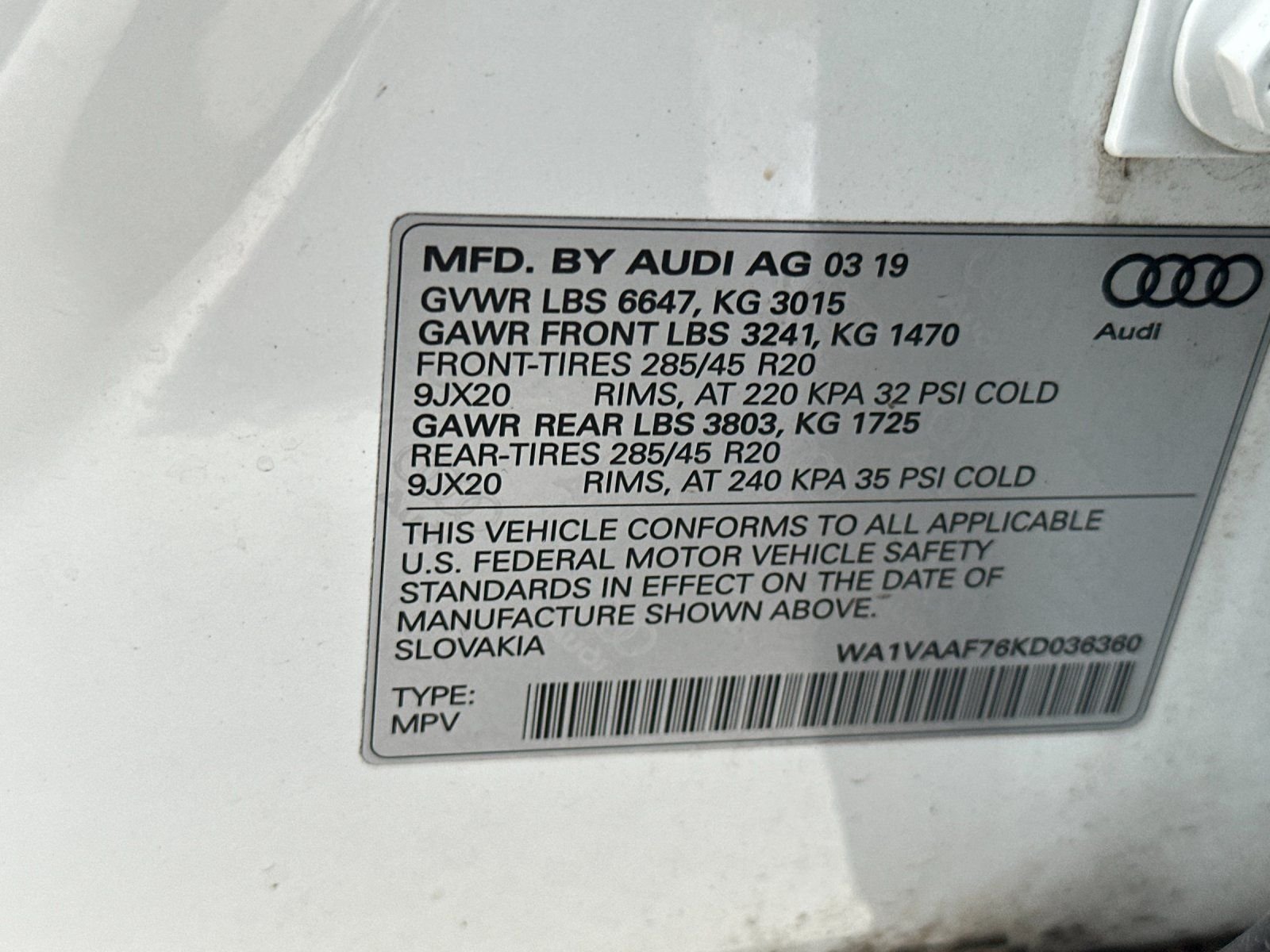 Used 2019 Glacier White Audi 55 Prestige image 25