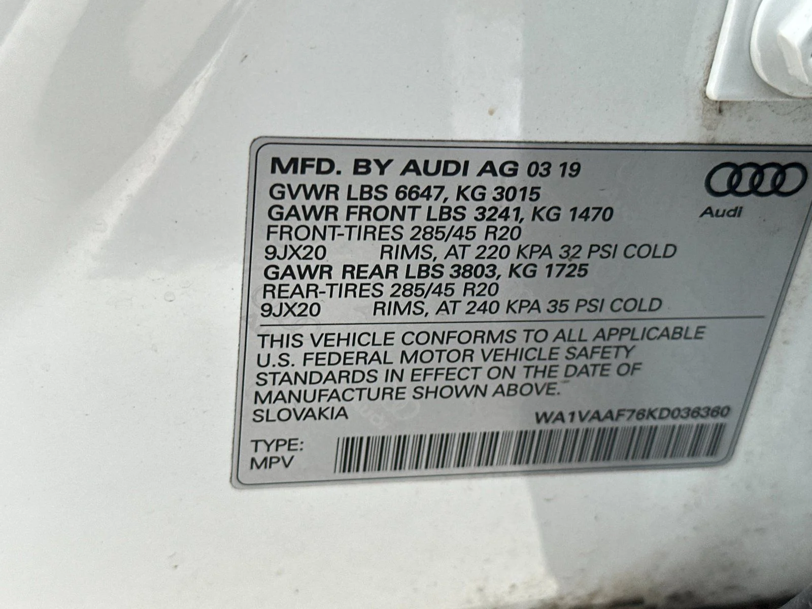 Used 2019 Glacier White Audi 55 Prestige image 25