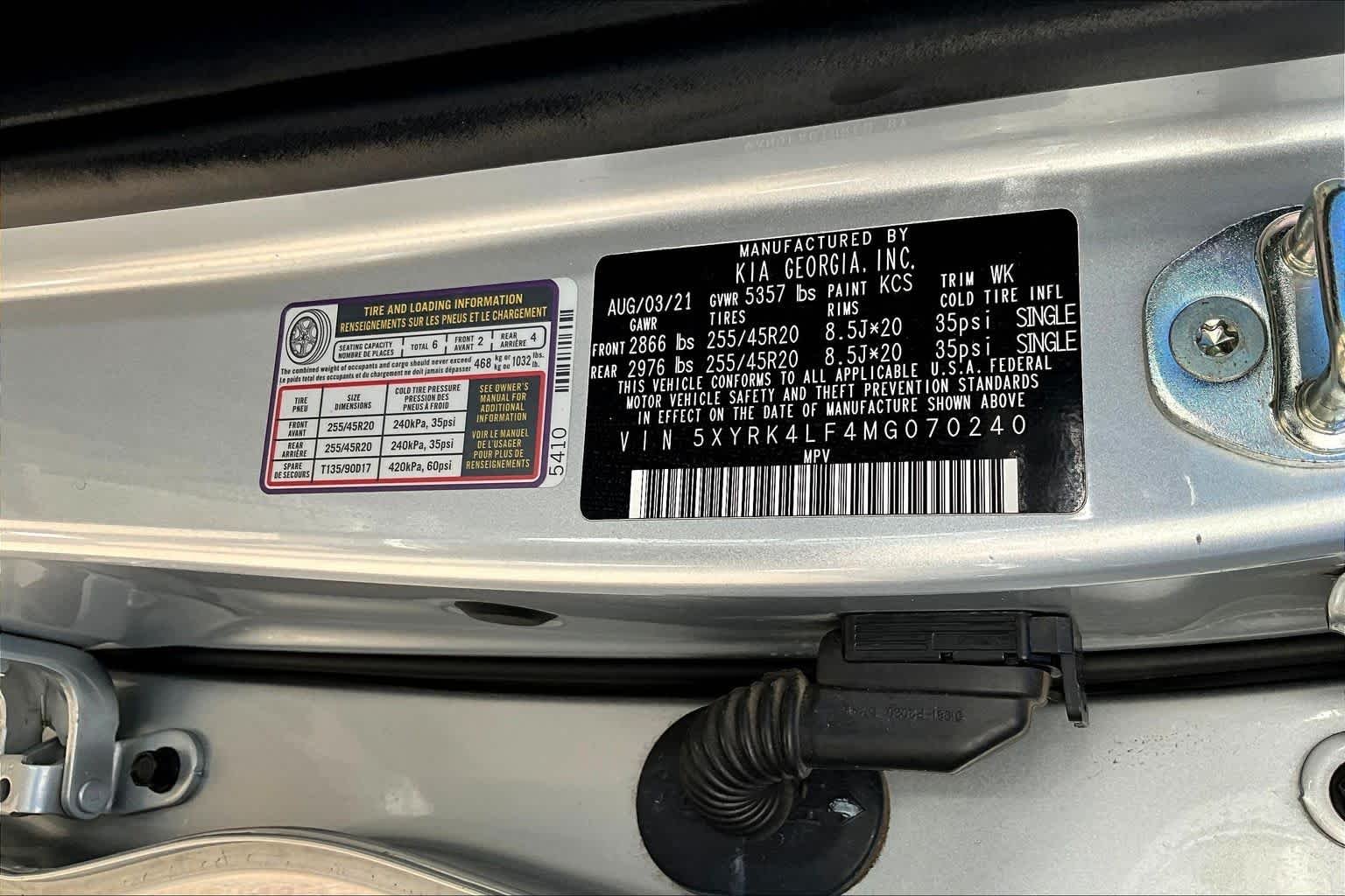 Used 2021 Sparkling Silver Kia SX image 35