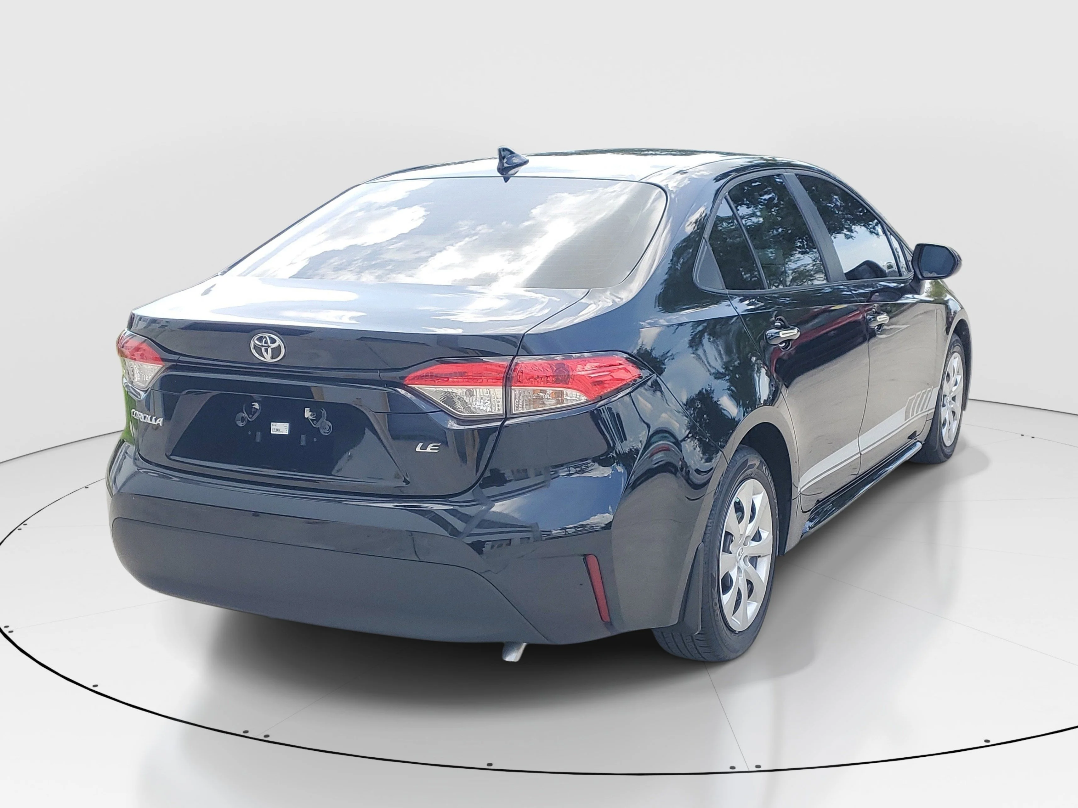 Used 2025 Midnight Black Metallic Toyota LE image 3