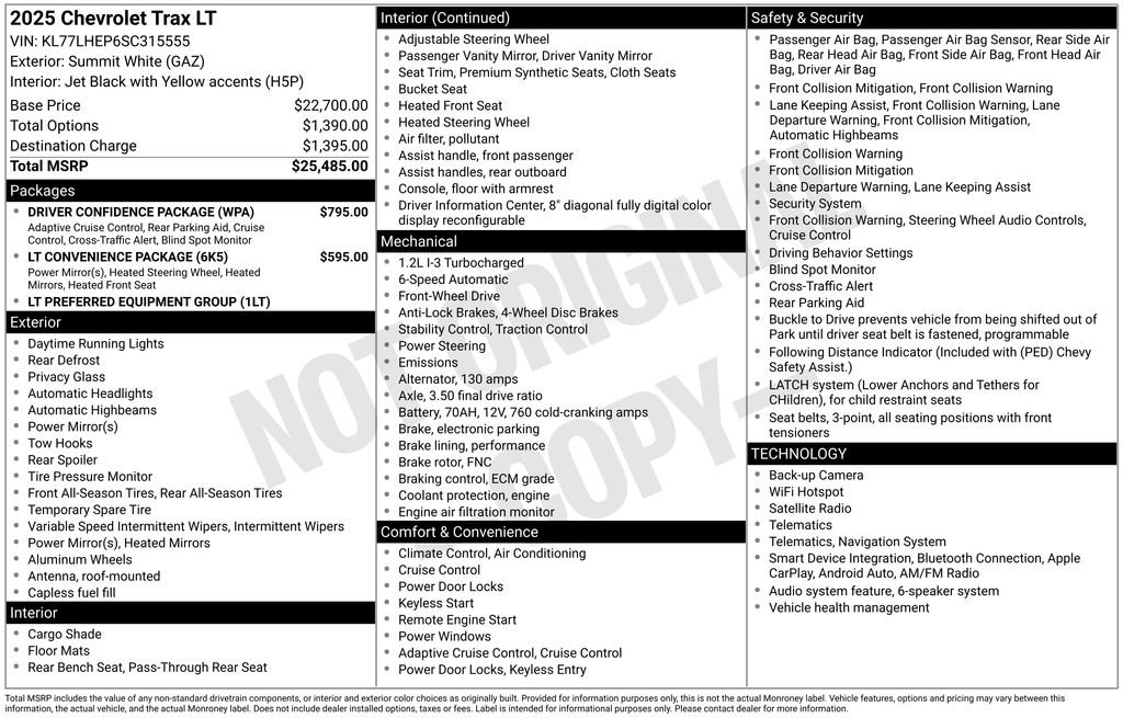 Used 2025 White Chevrolet LT image 4