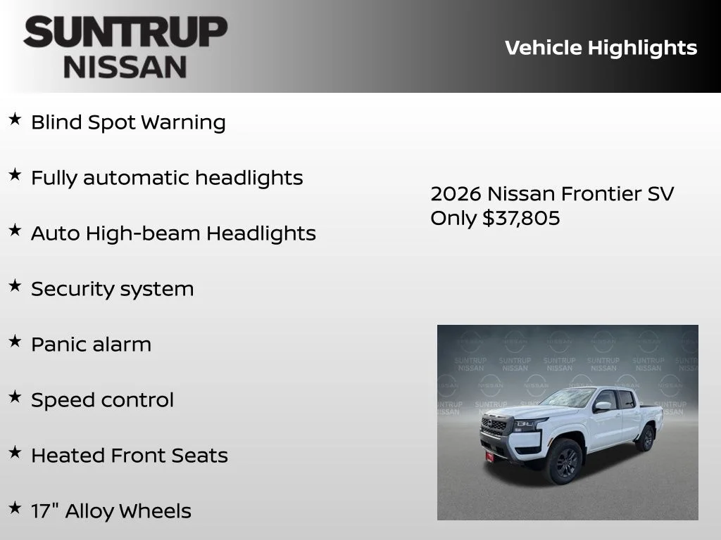 New 2026 White Nissan SV image 30