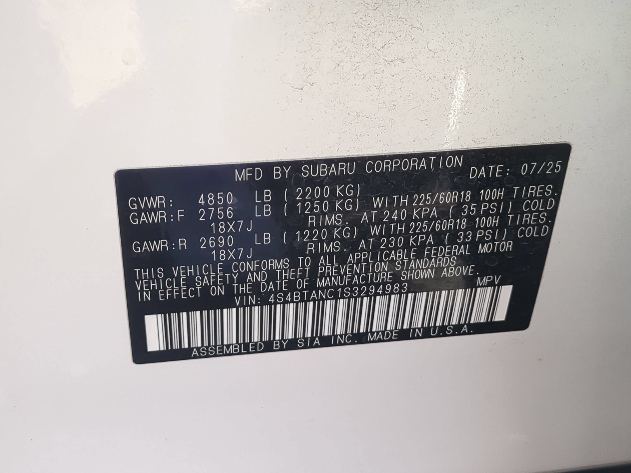 Certified Used 2025 Crystal White Pearl Subaru Limited image 31