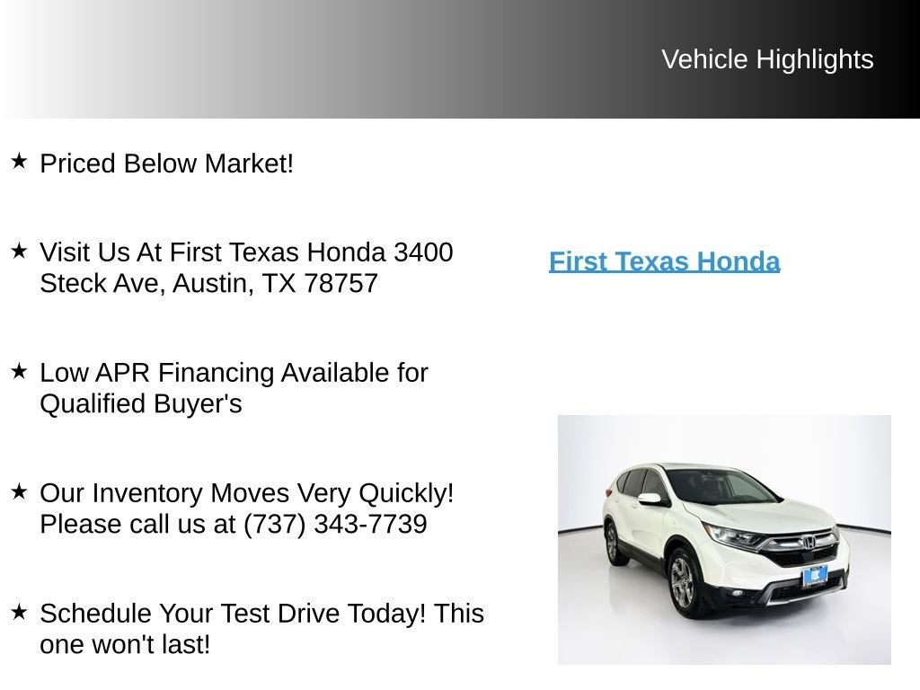 Used 2019 White Honda EX-L image 9