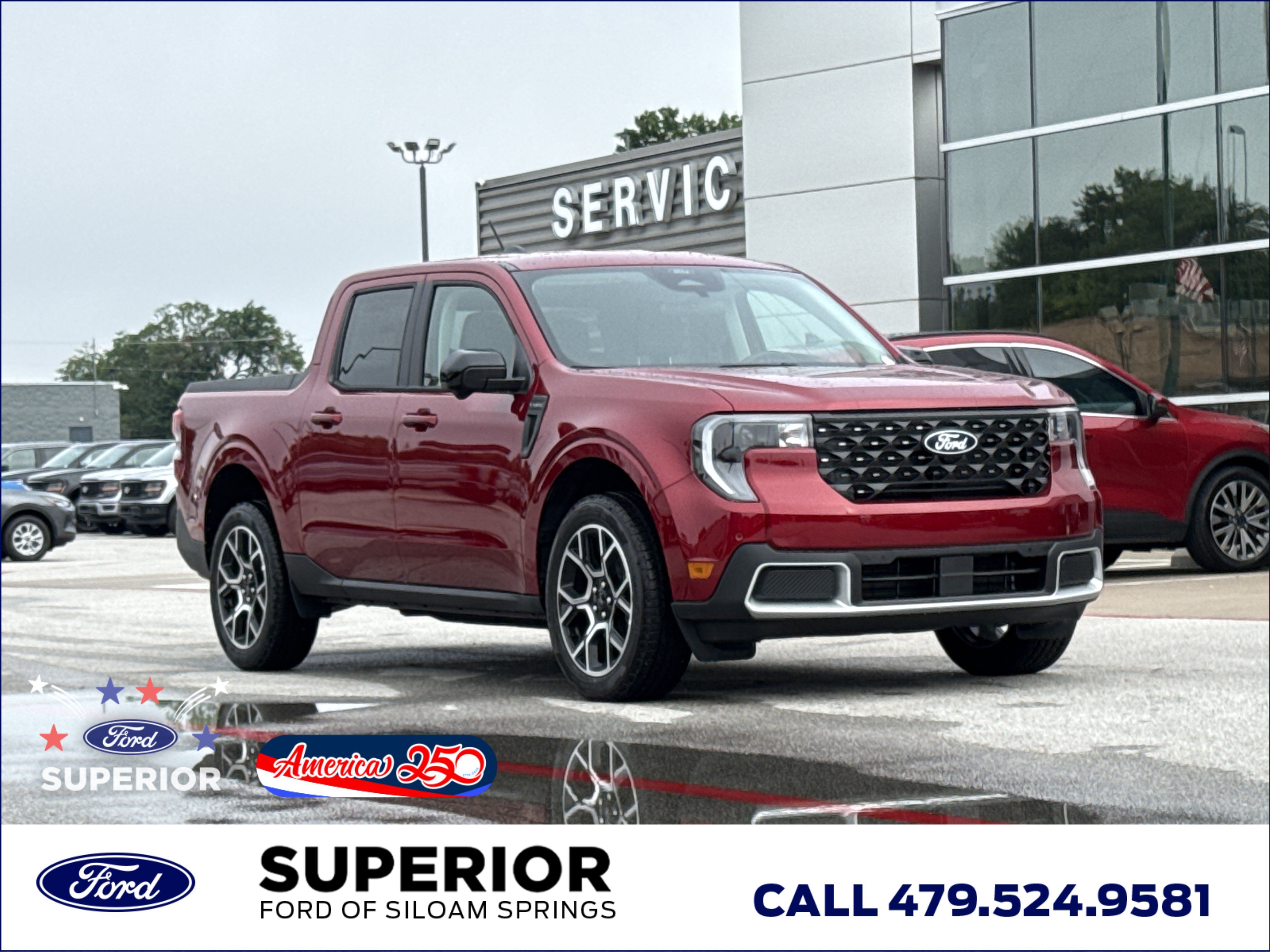 New 2026 Ruby Red Metallic Tinted Clearcoat Ford Lariat AWD image 1
