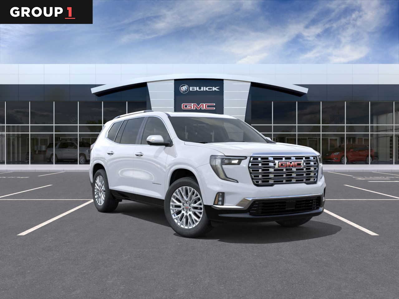 Glacier White Tricoat 2026 GMC Acadia Denali FWD SUV / Crossover Front-Wheel Drive 8-Speed Automatic