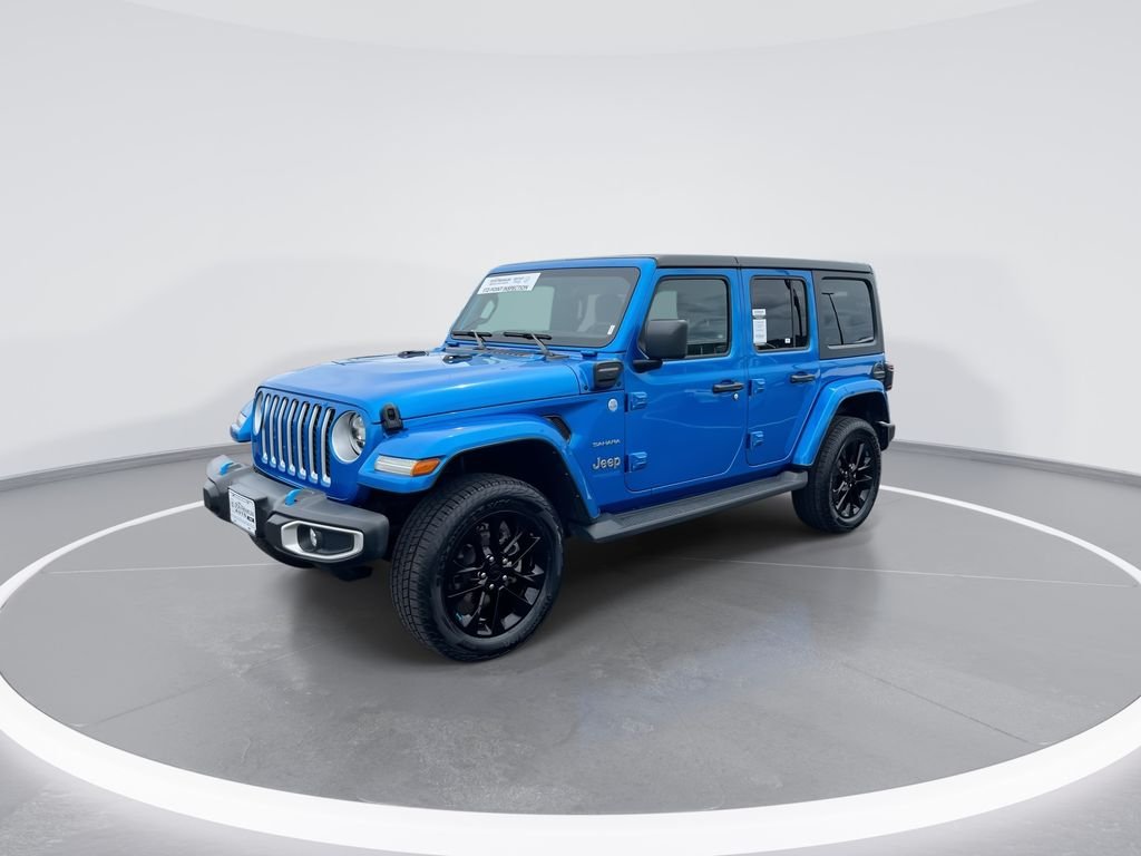 Used 2022 Blue Jeep Unlimited Sahara 4xe image 4
