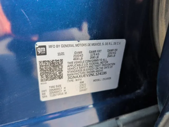 Used 2022 BLUE GLOW METALLIC Chevrolet LT image 34
