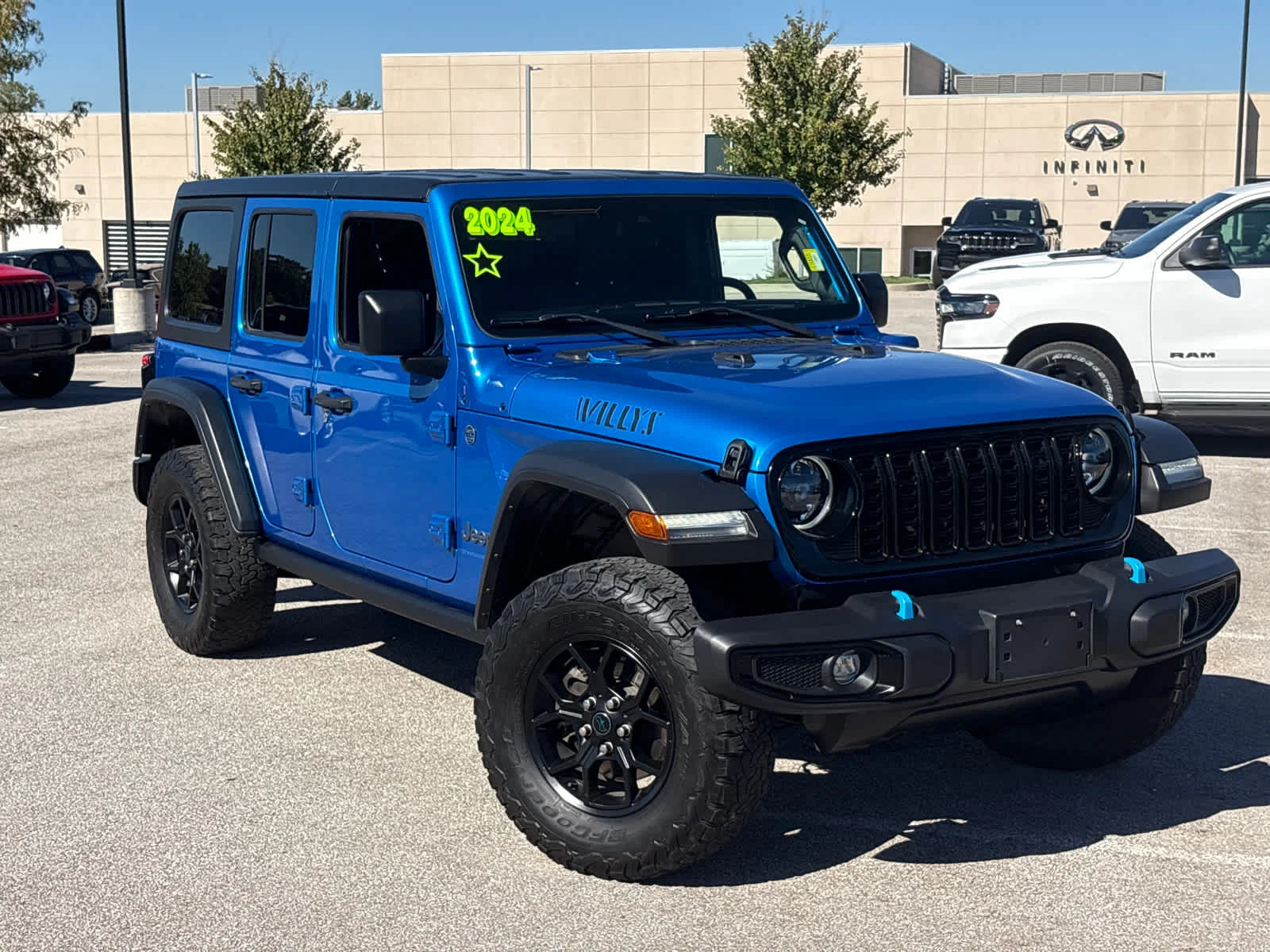 Used 2024 Jeep Wrangler 4xe Willys 4XE with VIN 1C4RJXN64RW221119 for sale in Kansas City
