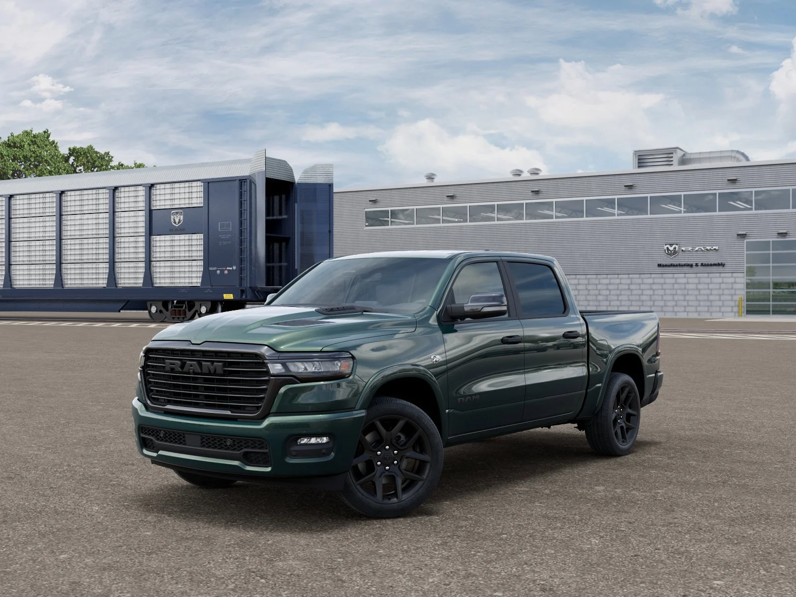 New 2026 Serrano-Green Metallic Exterior Paint RAM Laramie image 1
