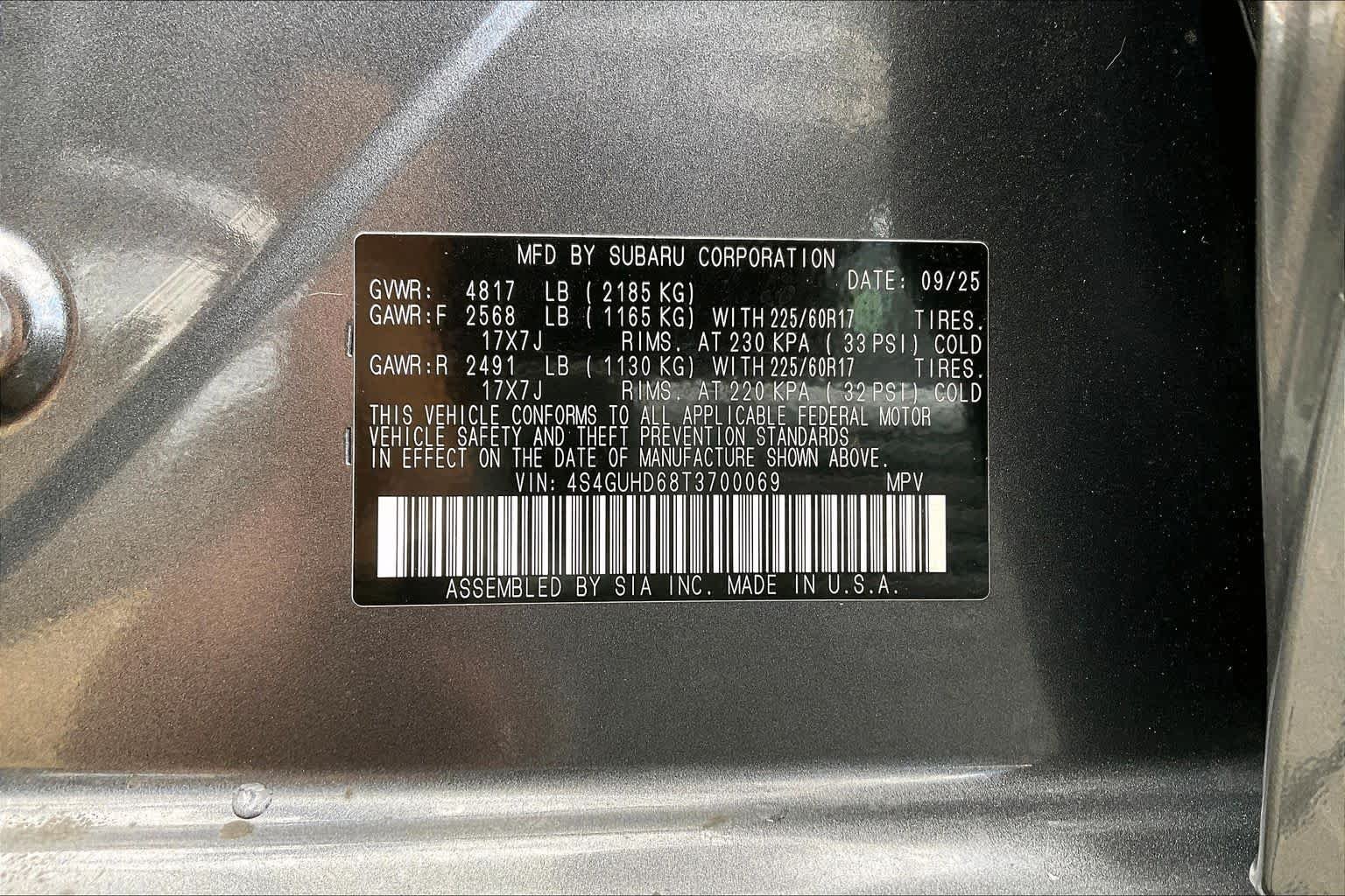 Used 2026 Magnetite Gray Metallic Subaru Premium image 34