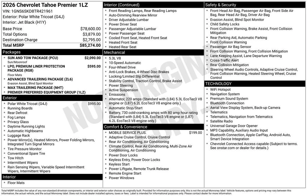 New 2026 Polar White Tricoat Chevrolet Premier image 18