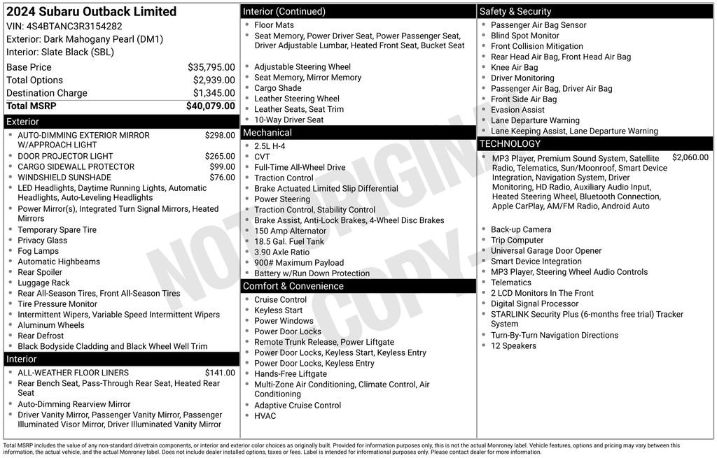 Used 2024 Red Subaru Limited image 10