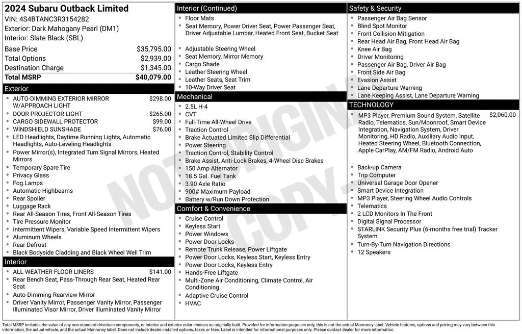 Used 2024 Red Subaru Limited image 10