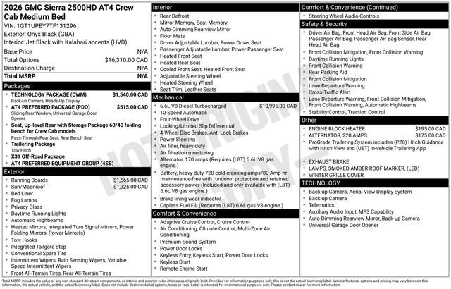 2026 GMC Sierra 2500 HD AT4