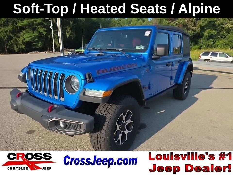 Used 2022 Blue Pearl Jeep Unlimited Rubicon image 1