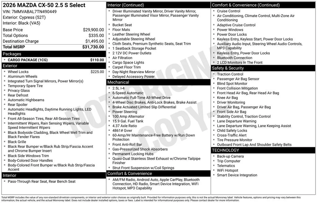 New 2026 Cypress Mazda 2.5 S Select image 2