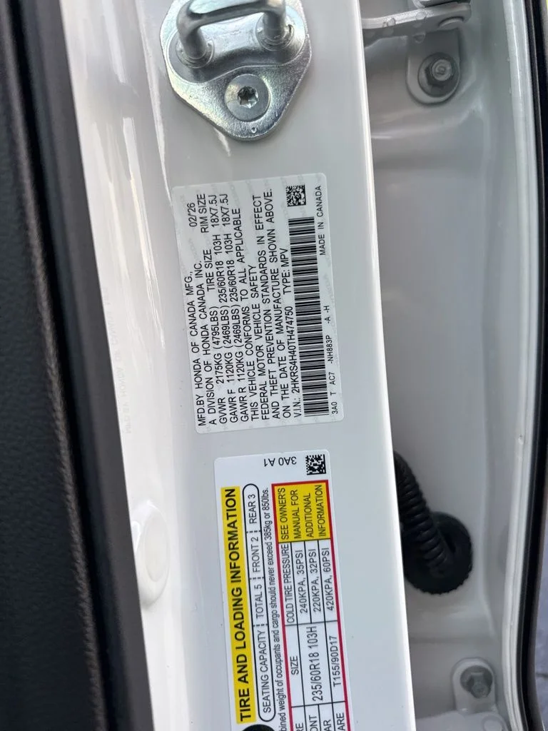 New 2026 Platinum White Pearl Honda EX image 24